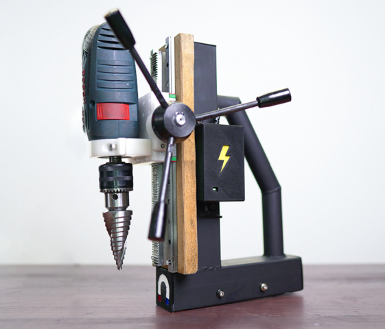 DIY magnet drill press
