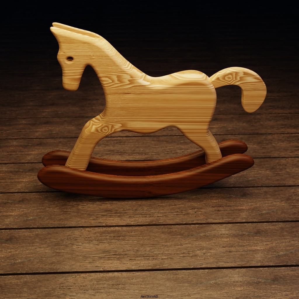 Wooden baby horse