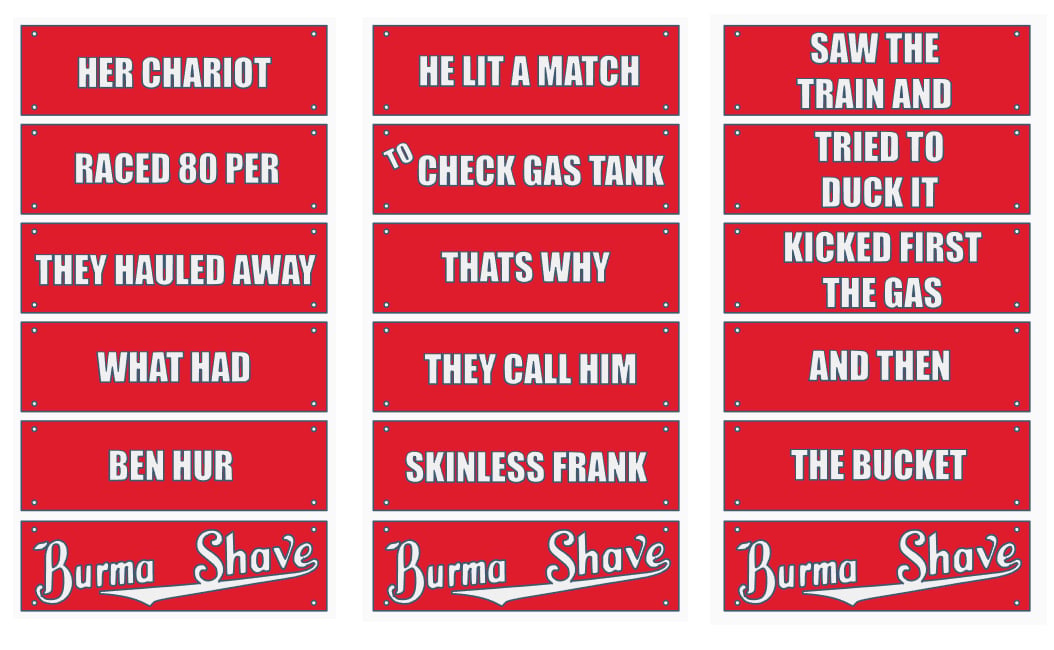 Burma-Shave Road Signs