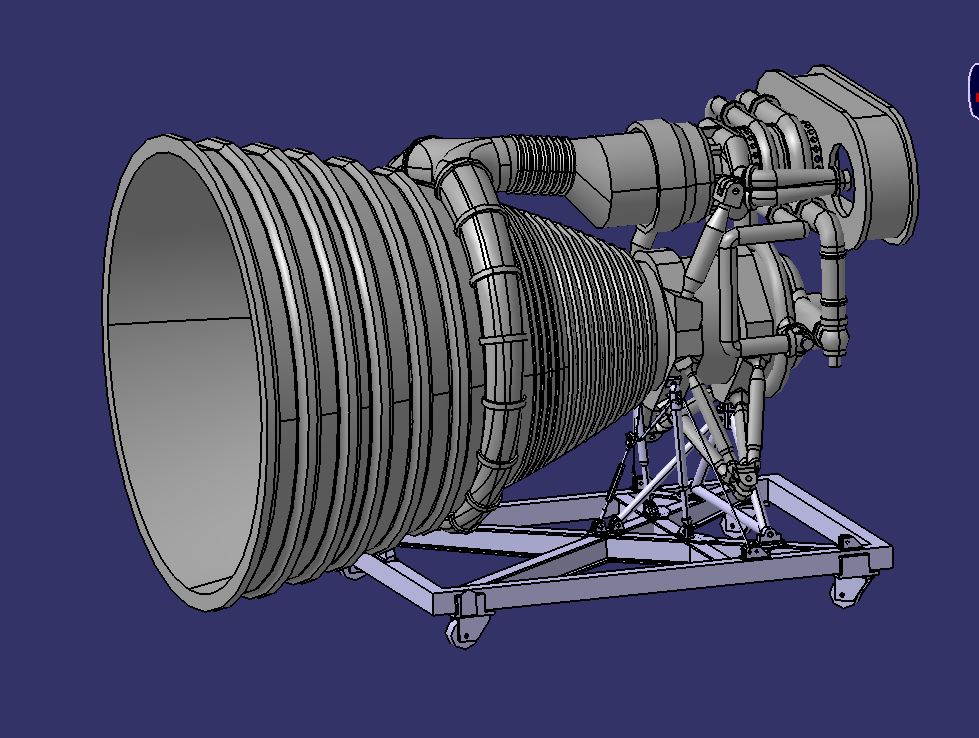 F1 rocket engine stand