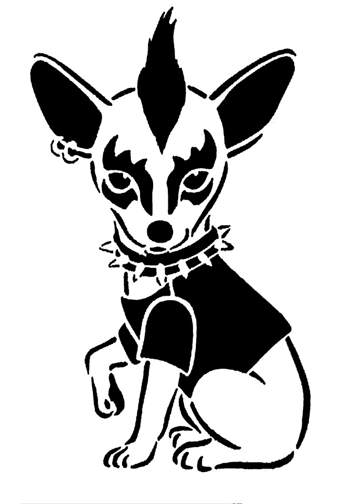 Chihuahua stencil