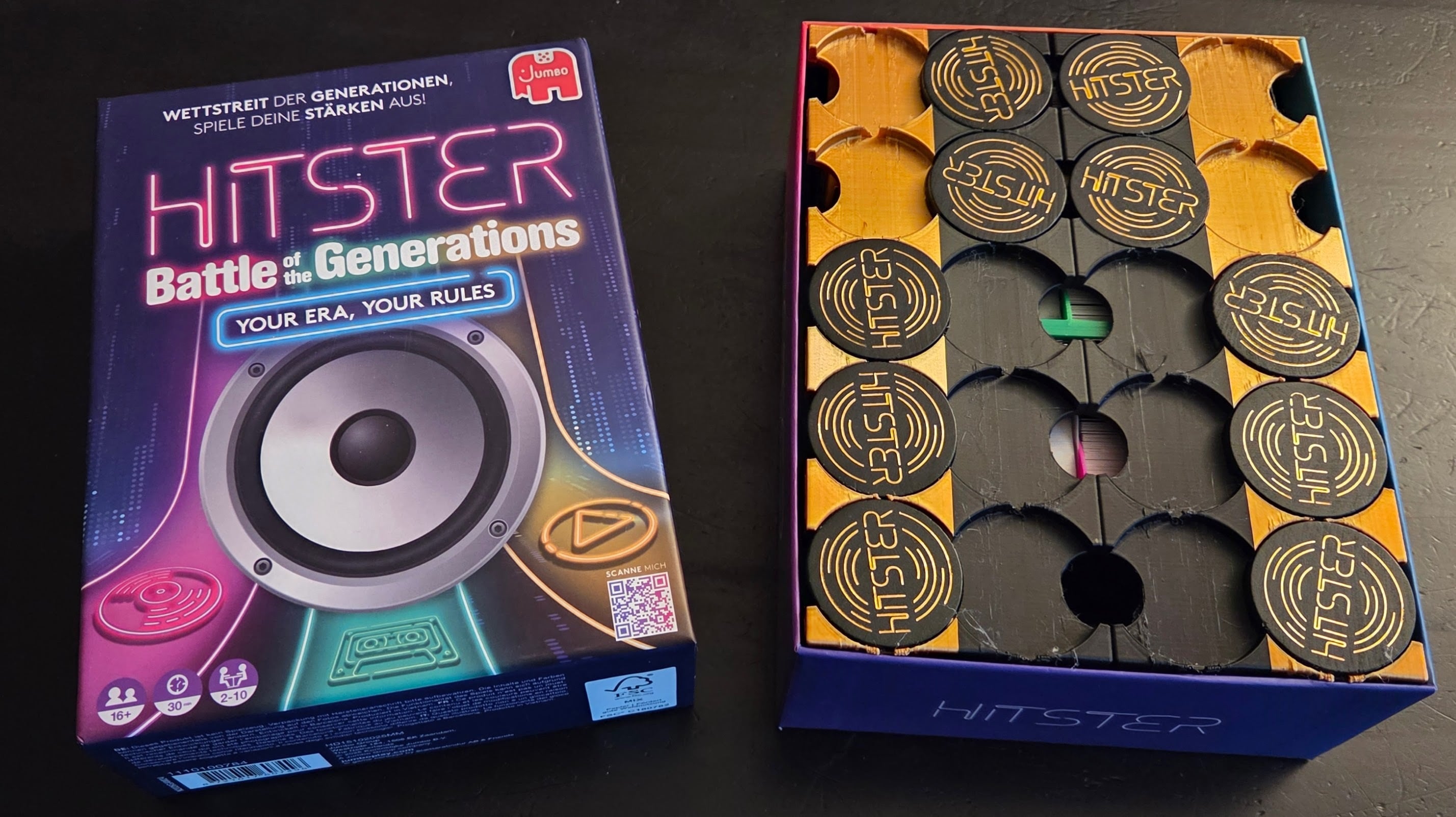 Hitster Battle of the Generations Inlay/Boxes/Token Holders