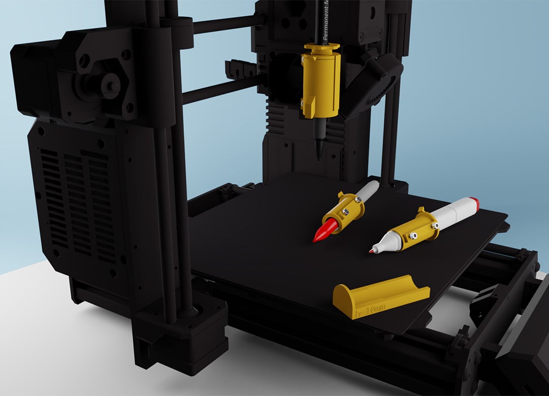 Pen plotter attachment for Prusa MK3s