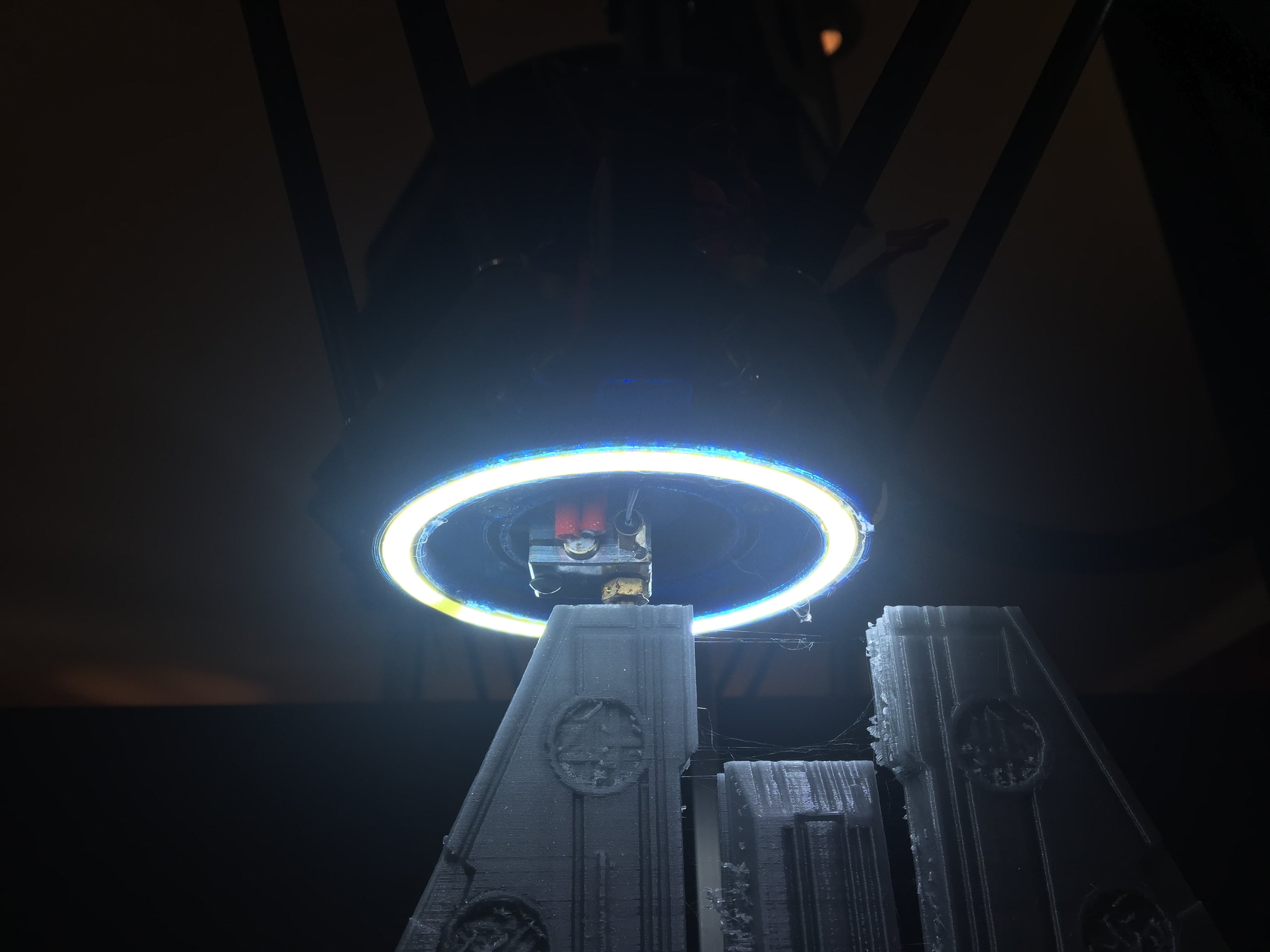 LED Light Ring Mount  for Rostock Max Effector Platform - Fan Shroud Combo