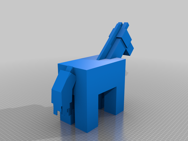 Minecraft Horse with Tail