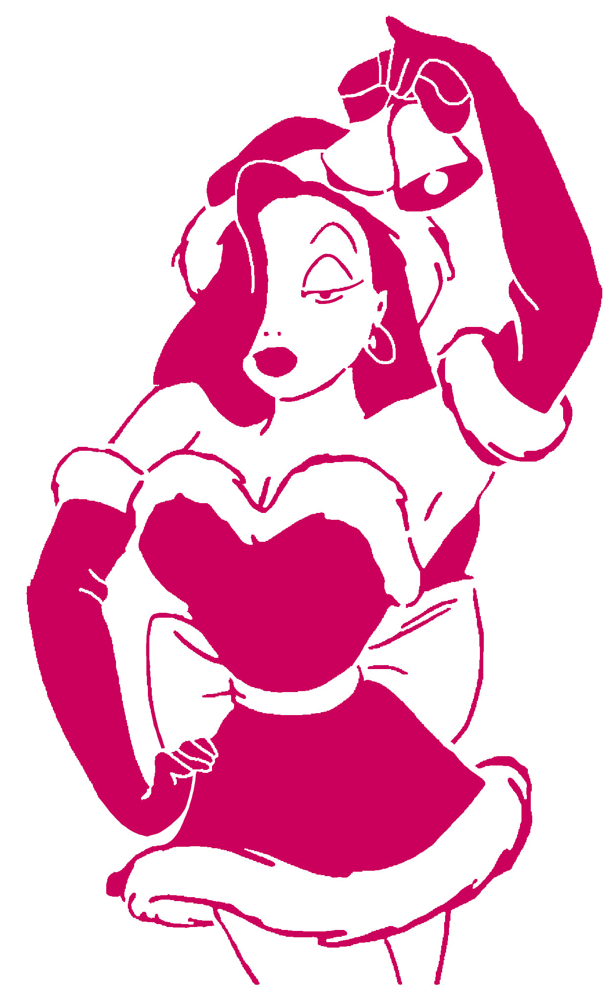 Jessica Rabbit stencil 8