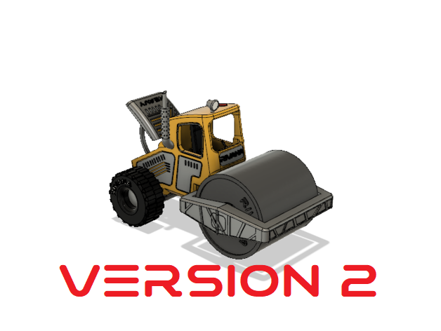 Yellow Road Roller Modern Version 2 with movements