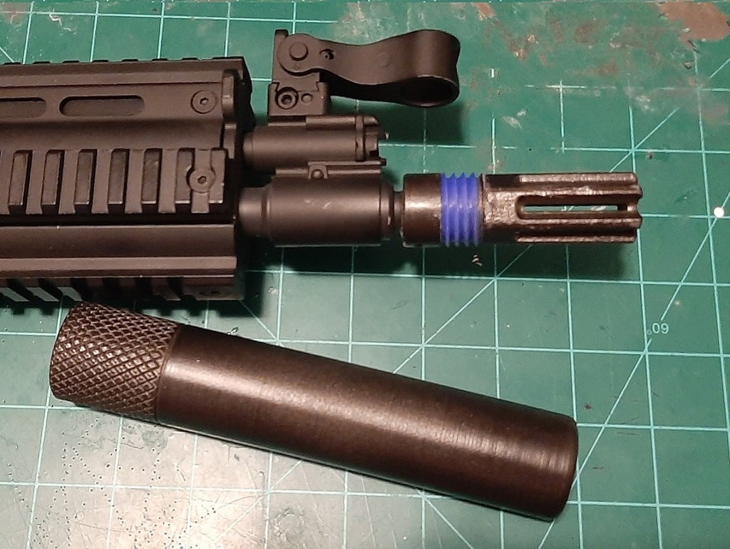 Airsoft Flash Hider and Mock Silencer Remix