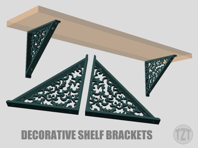 Decorative Shelf Bracket (Left and Right set)