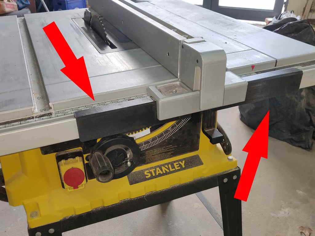 Stanley table saw fence square upgrade