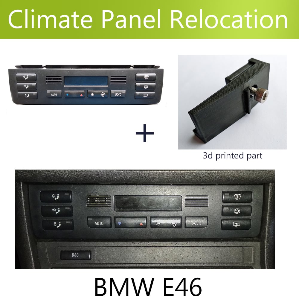 Double Din AC Relocation Bezel for BMW E46, cheap solution