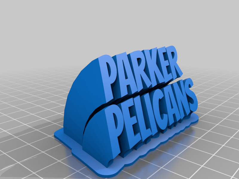 Parker pelicans name plate