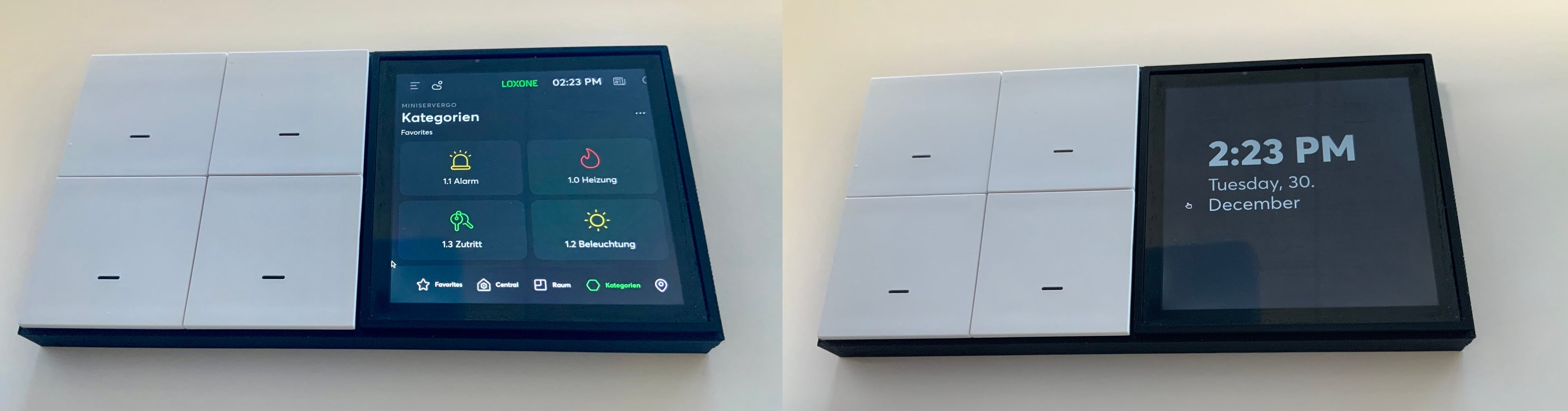 Loxone / Waveshare 4 Zoll Display Schalter / Ständer
