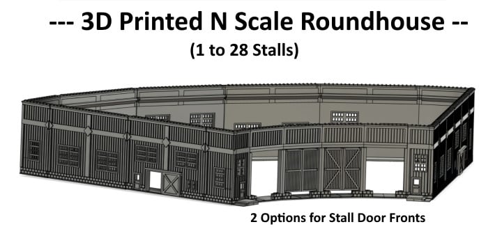 N Scale -- Side Walls for Roundhouse...