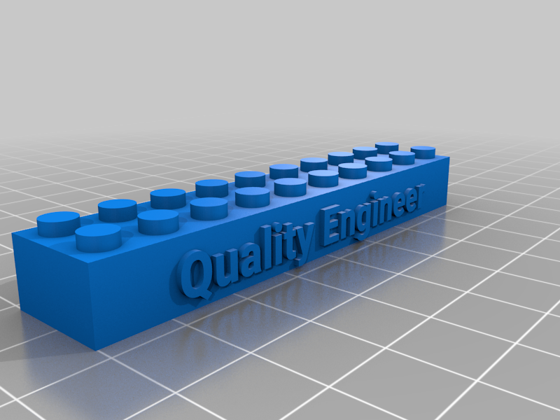 Quality Engineer YL 10-Stud LEGO Nameplate