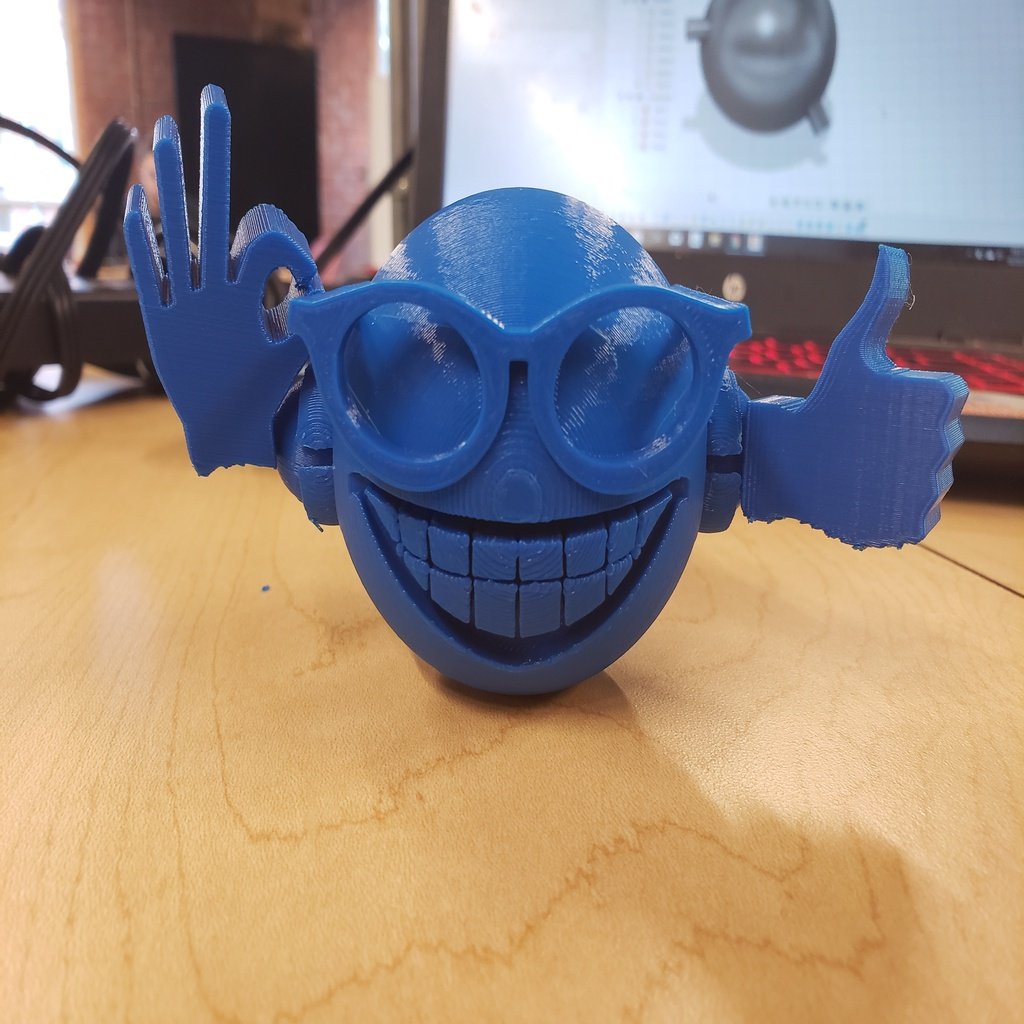 Picardia Smiley Face With Sunglasses Ball Joint Figure