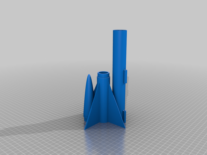 Simple 3d printed model rocket
