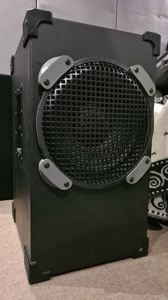 Rough speaker corner protectors and protective grill holders