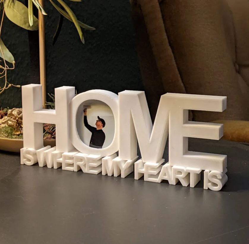 HOME IS WHERE MY HEART IS DIY 3D PHOTO FRAME PICTURE BOX