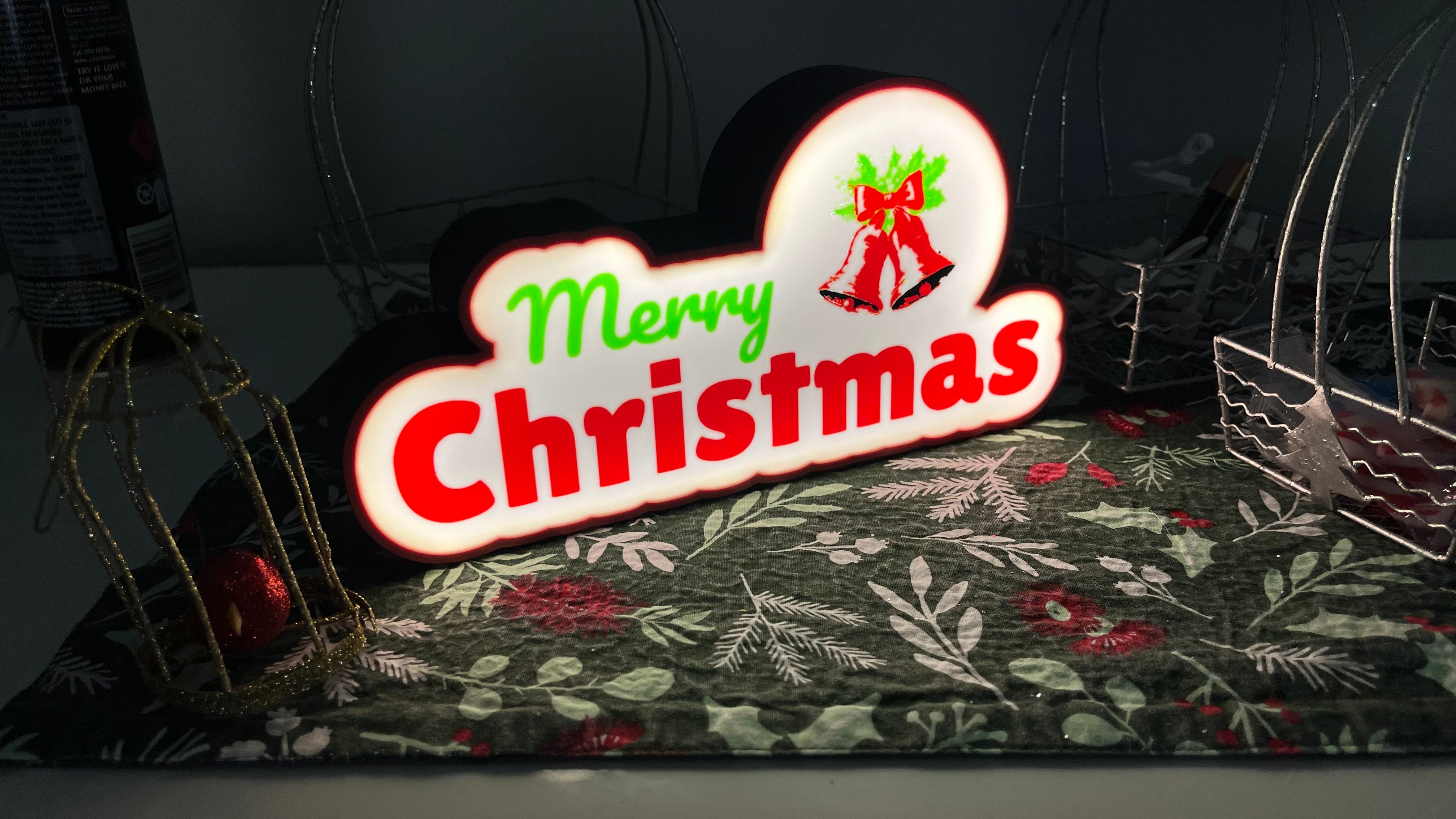 Merry Christmas DIY LED Lightbox