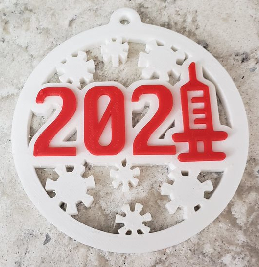 Covid 2021 Christmas Ornament
