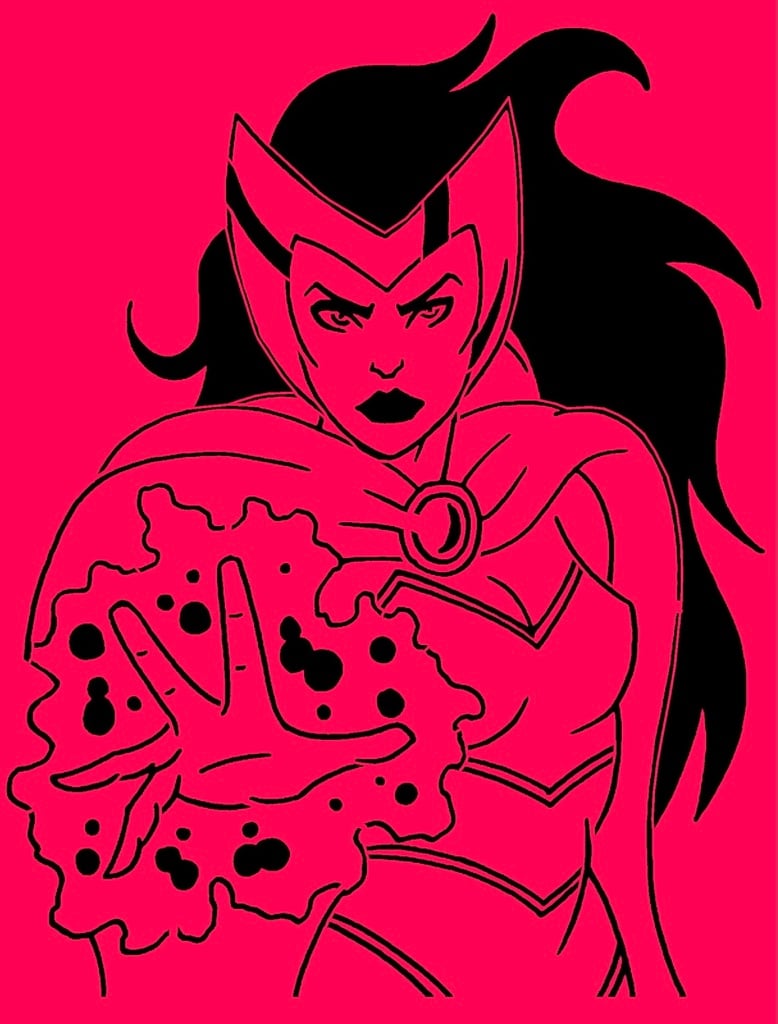 Scarlet Witch stencil