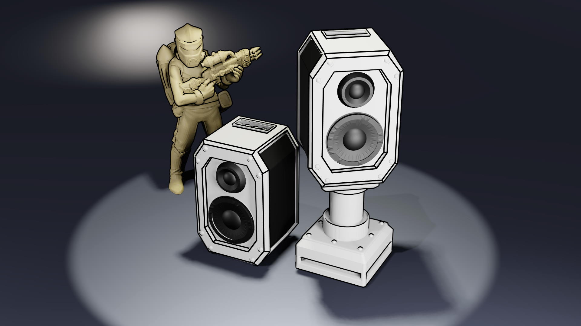 SCIFI SPEAKERS 28MM SCALE 01