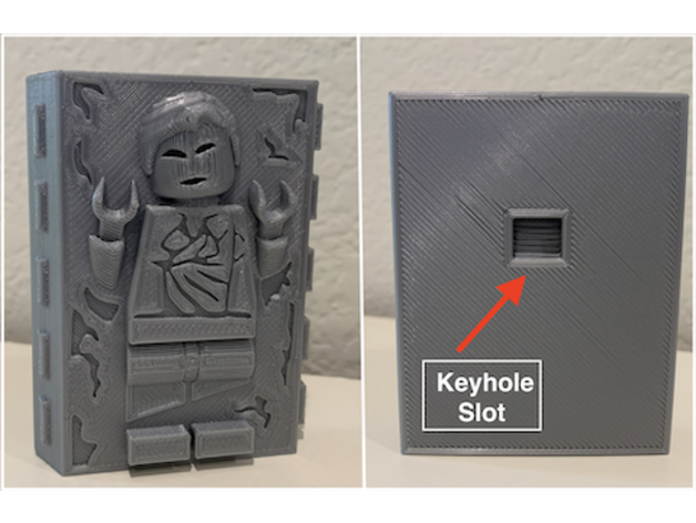 Lego Carbonite Han Solo With Keyhole Slot Wall Mount