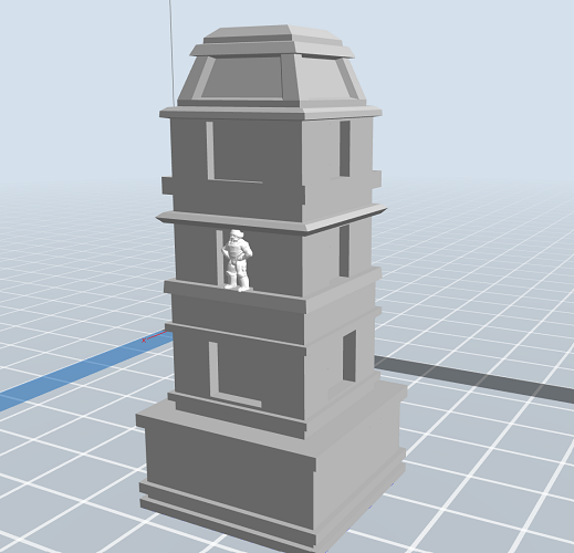Mayan lighthouse / watchtower / palace tower of Palenque scaled for 6mm & 10mm tabletop terrain