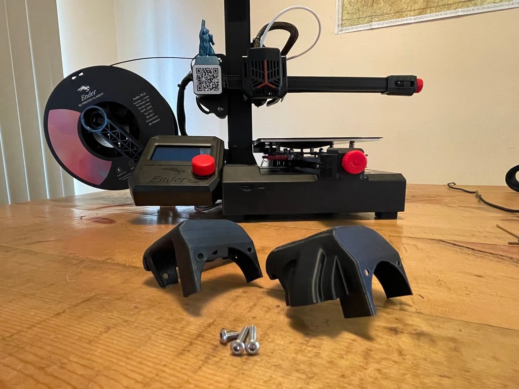 Ender 2 Pro Fan Mount w/CR touch option (No additional Hardware)
