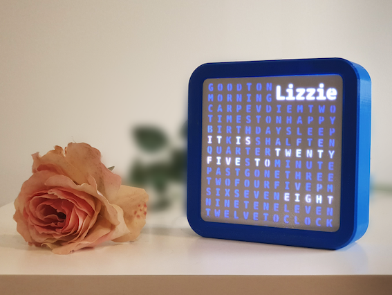 3D Printed Personalised Word Clock