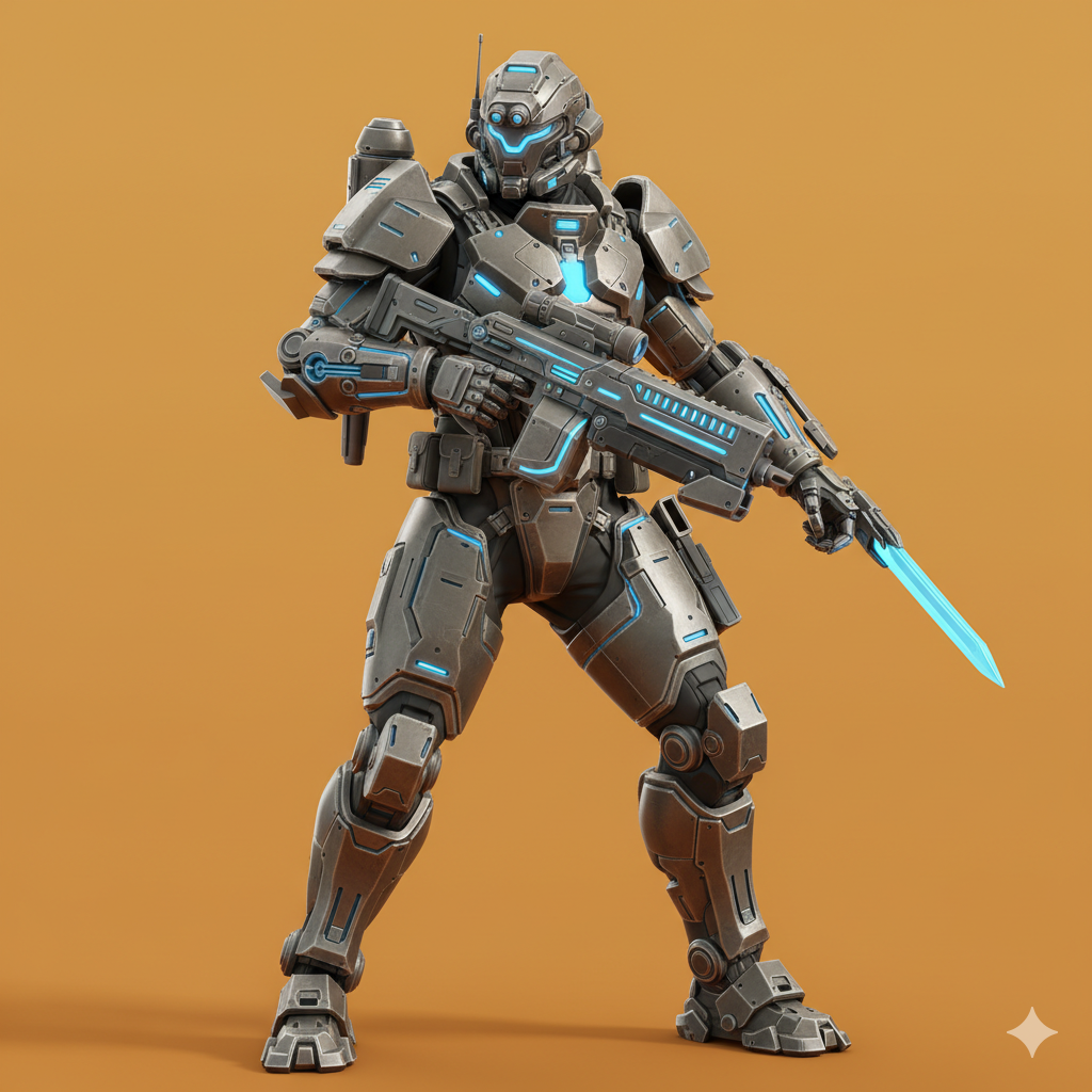 Grimdark Sci-Fi Elite Guard Tabletop Miniature