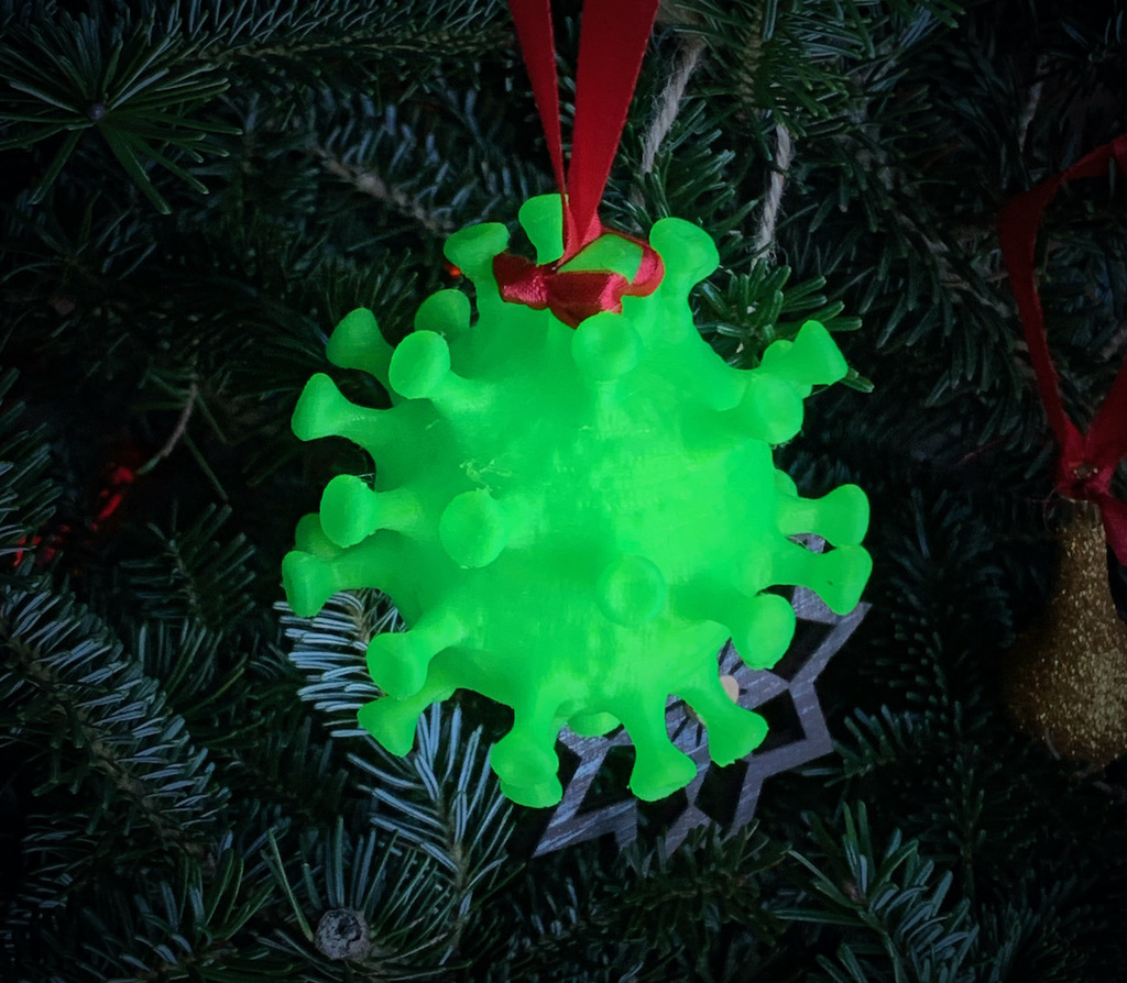 Coronavirus 2019-nCoV COVID-19 christmas tree ornament