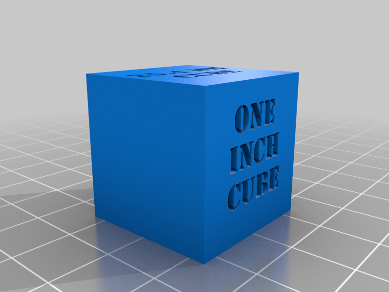 One Inch/25.4mm Reference Cube