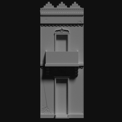 Near/middle eastern city building front scalded for 15mm tabletop wargaming