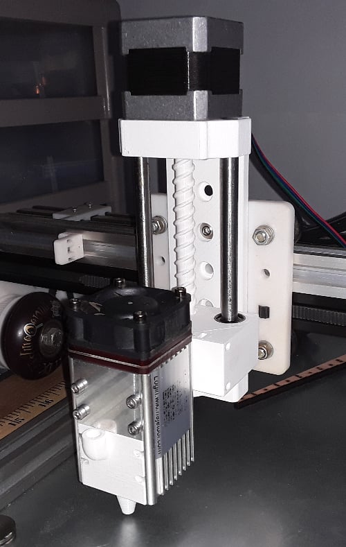 Mostly-printed Z-axis for Neje 30W/40W laser modules