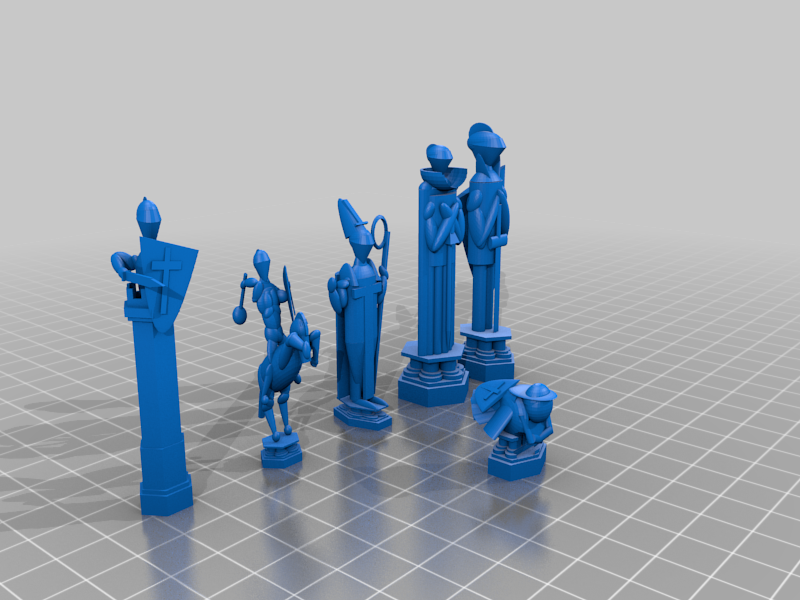 Wizard Chess Pieces Tinkercad