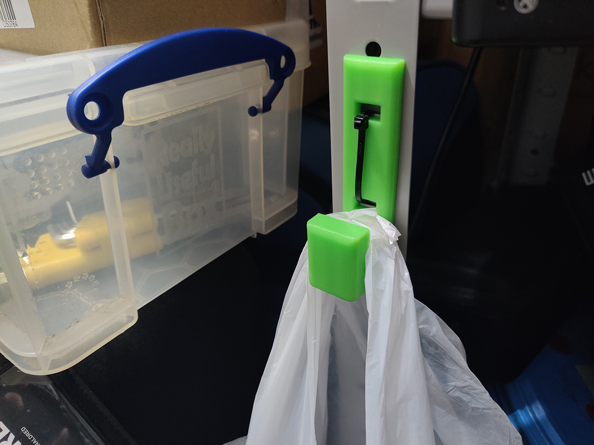 Hook for metal garage shelves