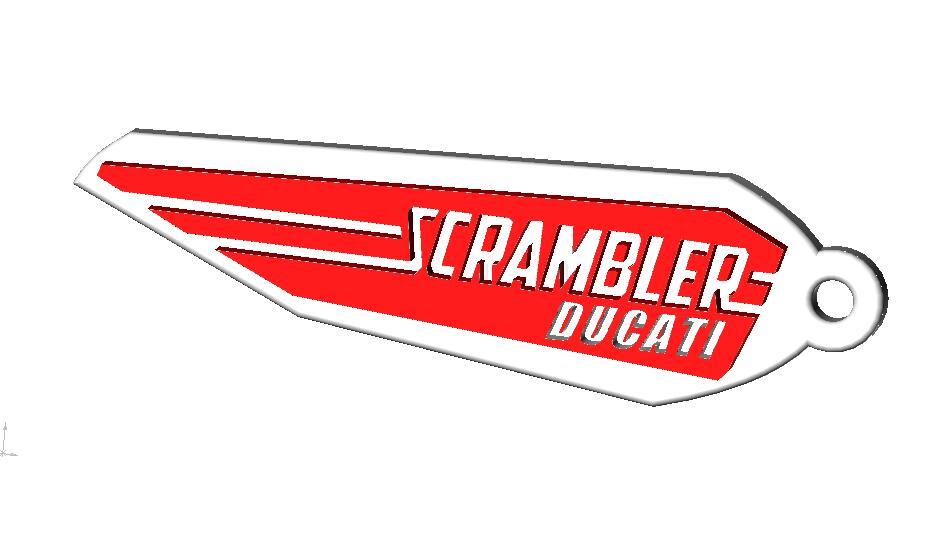 Ducati scrambler wing logo keyring