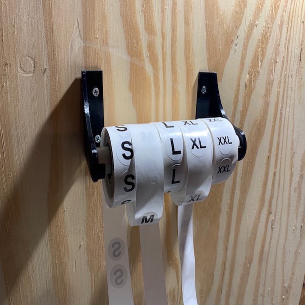 Clothing Size Sticker Roll Holder - Made with PVC Pipe
