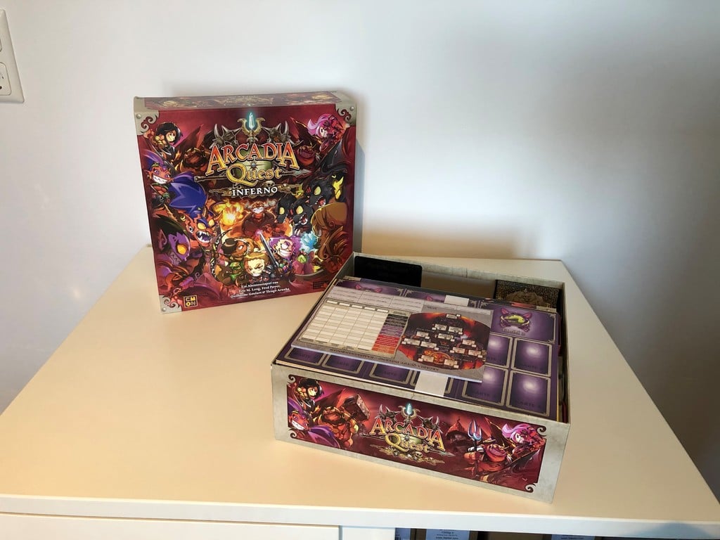 Arcadia Quest Box Insert / Organizer (sleeved Cards)