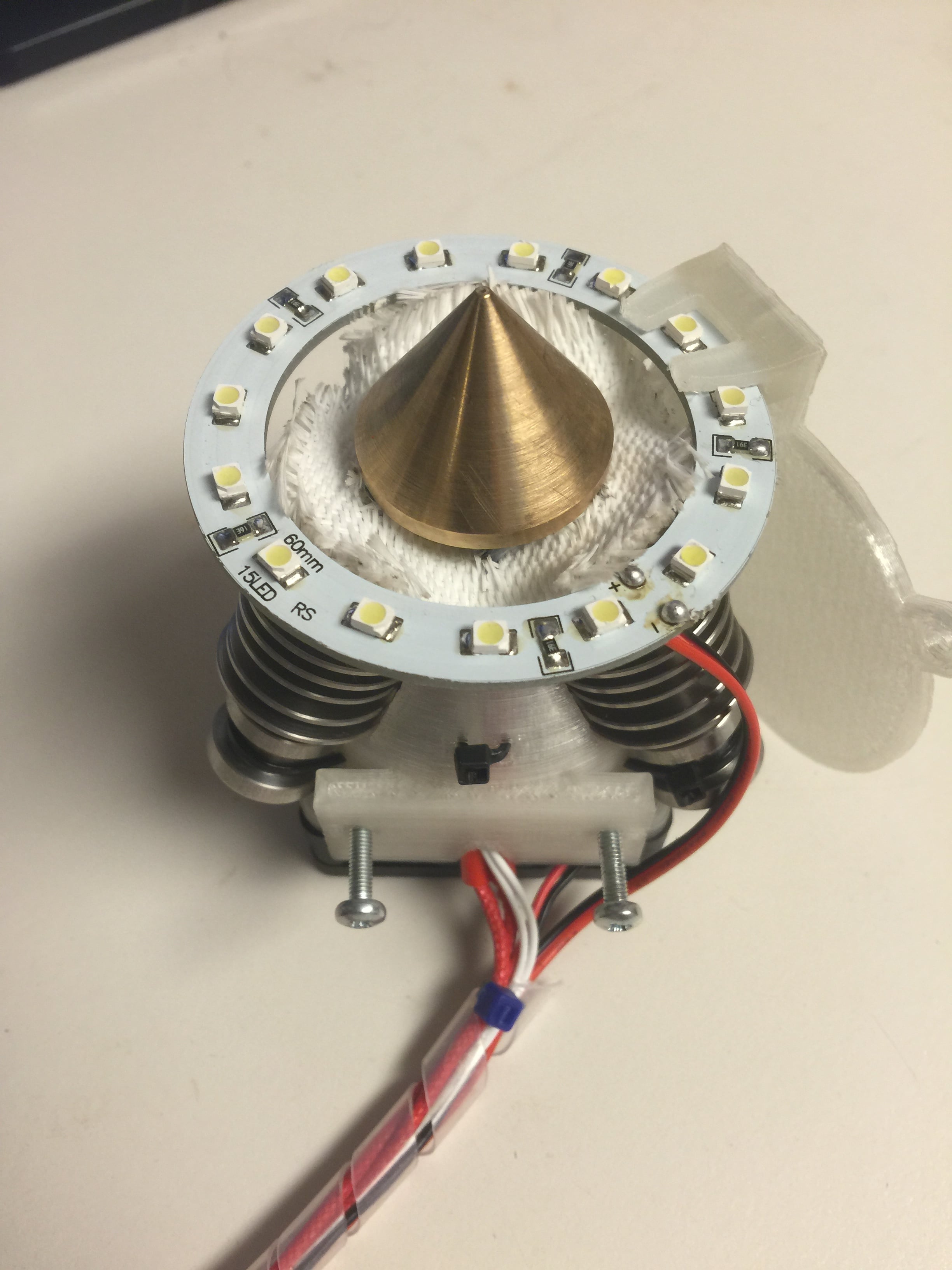 Diamond Hotend Blower Fan Mount with added LED Ring support