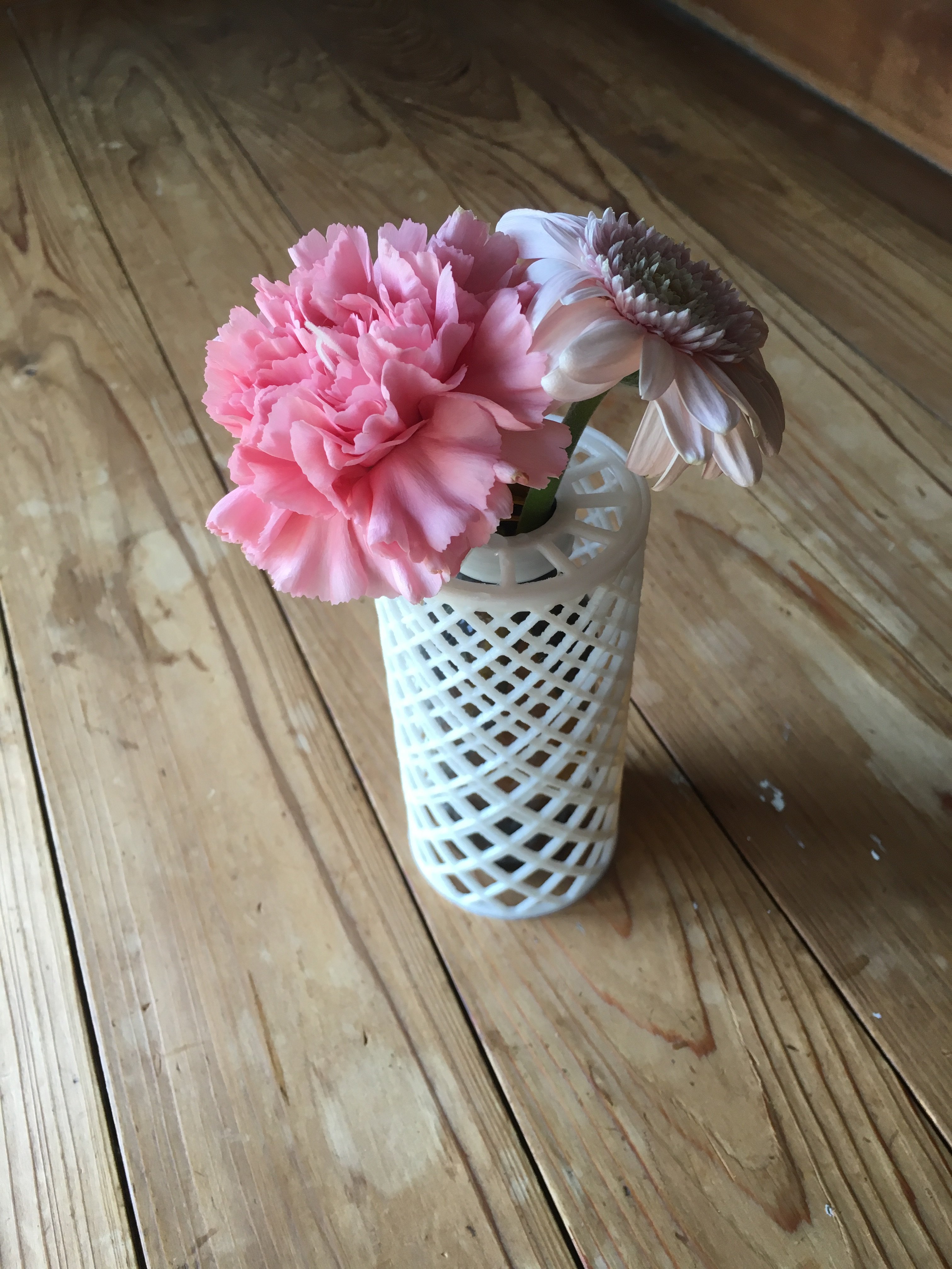 Recycled bottle flower vase