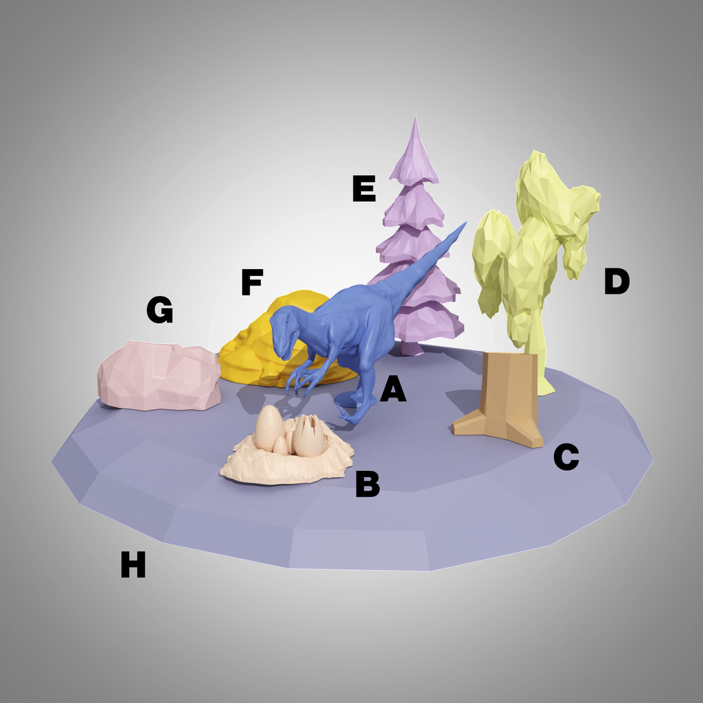 Teinonikusu scale model set