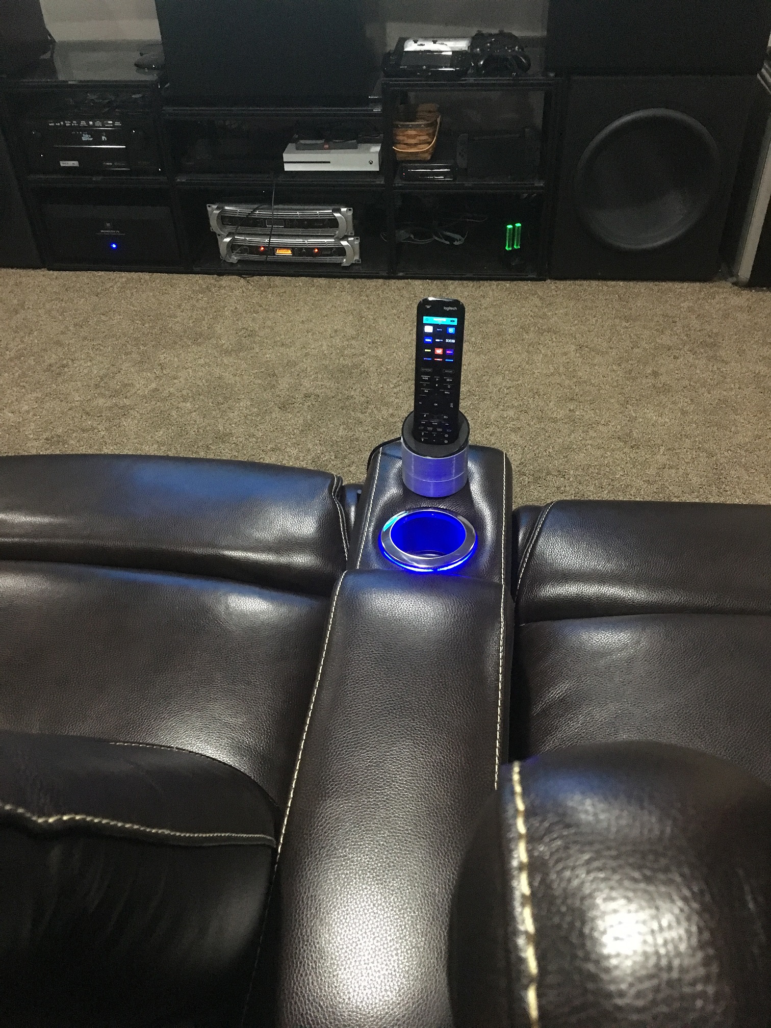 Logitech Harmony Elite Charging Base Holder Accessory for Seatcraft Home Theater Seating