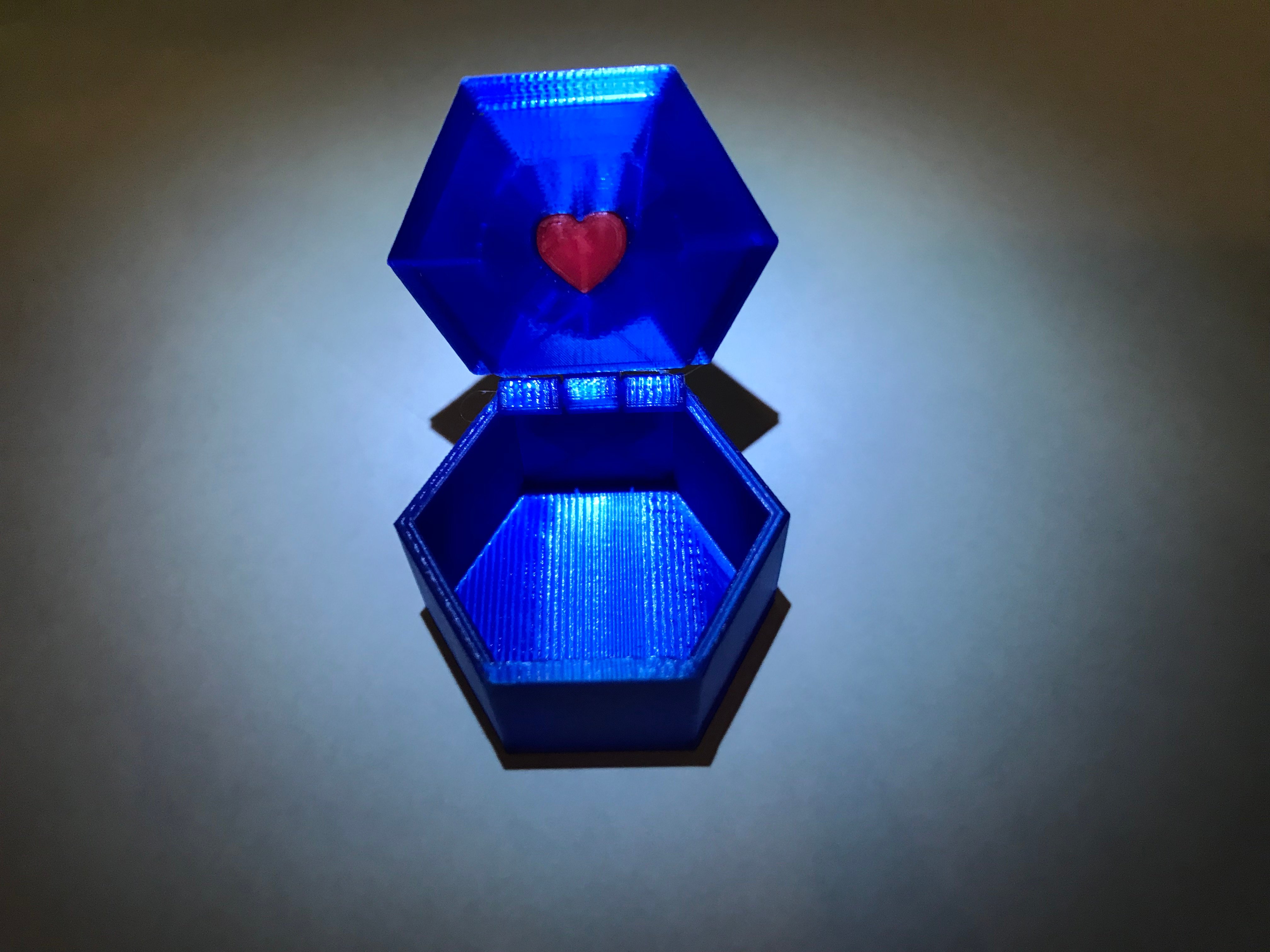 Hexagonal Secret Heart Box