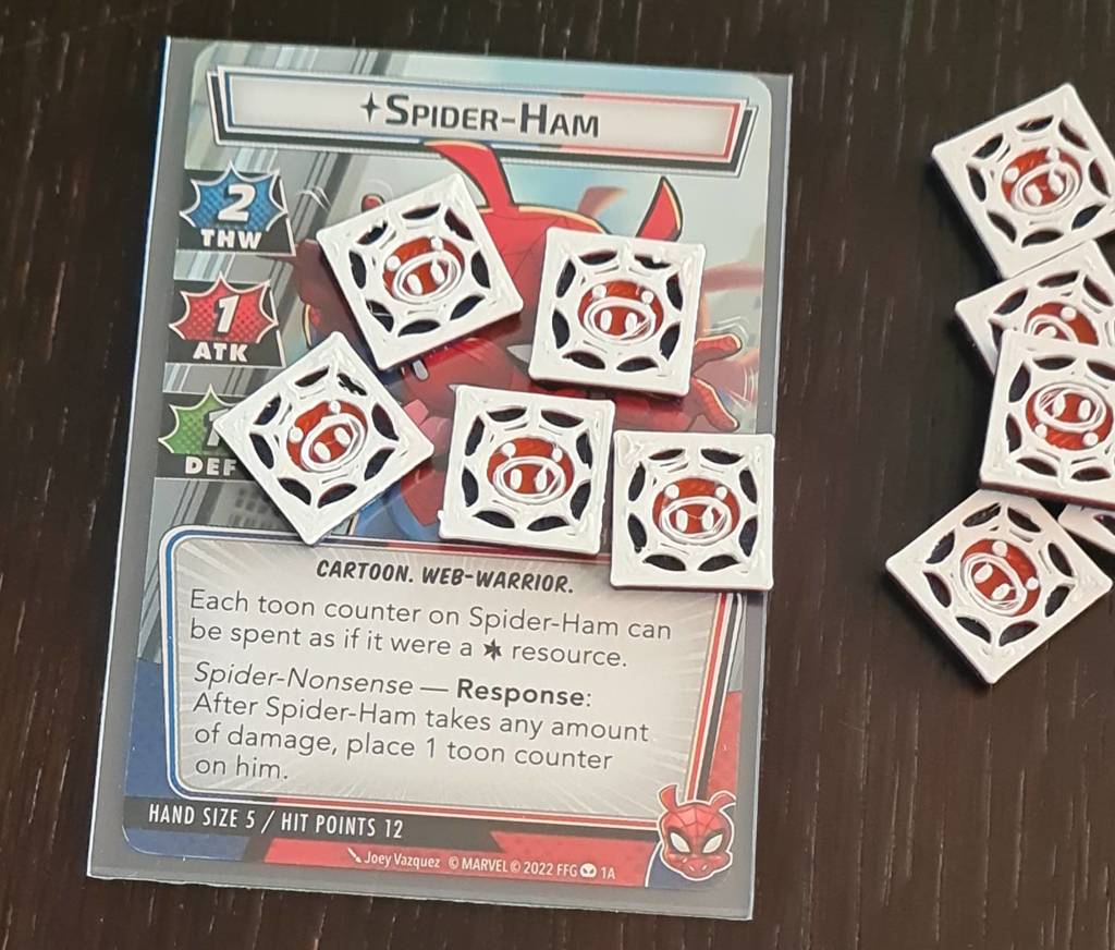 Toon Token (Spider-Ham) MARVEL Champions custom tokens counters - three color print