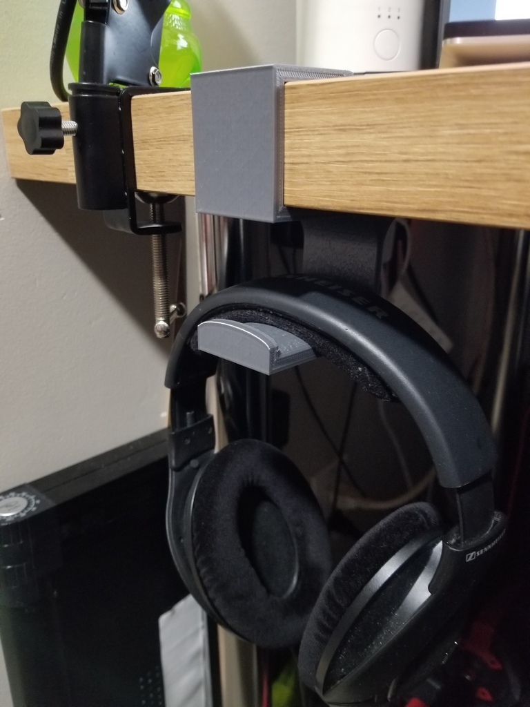 38mm (1 1/2 inch) Underdesk Headphone Mount