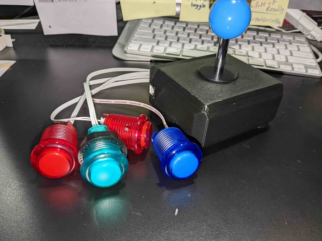 USB accessibility joystick with extra button port