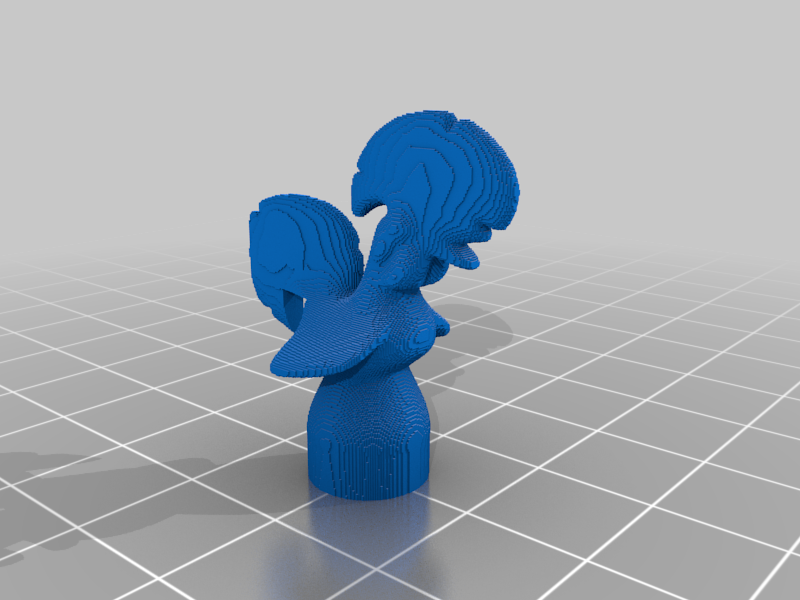 (3D Slash) tiny_Barcelos_rooster_-_filament_weathervane